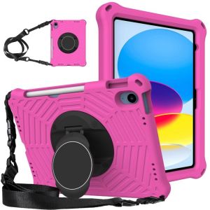 Coque En Silicone Spider King Pour Ipad 11 (11e Génération) Et Ipad 10,9 (10e Génération) 2022/2025 - Rose Rouge - Neuf