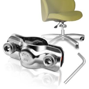 Lbgwp60-Cha De Bureau Fixe Qui Coule, Pas De Cylindre De Vérin À Gaz Ou D'outils Nécessaires, Économ Ur De Cha De Bureau Pour Arrêter De Couler, Acier Inoxydable, Cha De Bureau Réglable En Hauteur, - Neuf