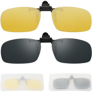 Chicslick-Lunettes De Conduite De Nuit Polaris&eacute;es &Agrave; Clipser - Lunettes Polaris&eacute;es Pour Porteurs De Lunettes - Lunettes De Vision Nocturne Anti-&Eacute;blouissement &Agrave; Rabattre - Lunettes De Vision Noctur[X1450] - Neuf