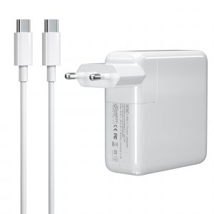 61W USB C/TYPE C Chargeur pour Mac Book/ Mac Pro/Air, Chargeur USB C Type C 61W pour Mac Book 2016 2017 2018 2019 2020, avec 2.0M USB C a USB C Cables - Neuf