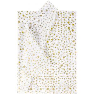 Papier De Soie Pour Emballage Cadeau - Papier De Soie Imprimé Star Star Pour Bricolage, Pack Bags - 50 X 70 Cm - 25 Feuilles - Neuf