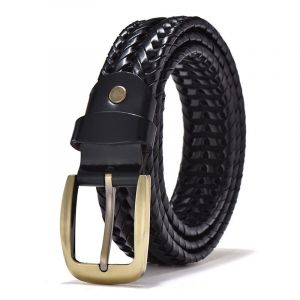 Des Hommes, Ceintures, Cuir Tressé Tressé Ceintures Pour Les Hommes De Golf De Jeans Occasionnels, Anyfit Noir - Neuf