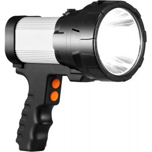 CMWX-Lampe Torche LED Ultra Puissante Lampe de Poche &Eacute;tanche IPX4 6500K 10000mAH Super Lumineux Lampe 6 Modes Longue Port&eacute;e Lampe Haute Puissance Urgence Lanterne pour Camping Randonn&eacute;e Chasse - Neuf