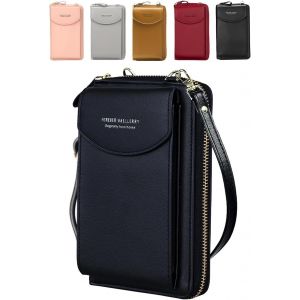 loc-Mini Sac À Bandoulière Pour Téléphone Portable,Sac Portefeuille Femme Bandouliere En Cuir Sac À Main Pochette Femme Bandoulière,Petit Porte Monnaie Femmes Fille Cadeau De Noël¿ - Neuf
