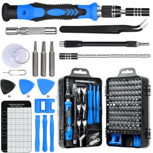 Kit de tournevis 135 en 1 pour iPhone, PC et r&eacute;parations g&eacute;n&eacute;rales - Neuf