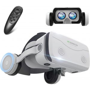 Mevronisshop-Mise &Agrave; Niveau De Lunettes De R&eacute;alit&eacute; Virtuelle Avec Lumi&egrave;res Bleues Pour Iphone Et Android Avec T&eacute;l&eacute;commande, Casque De R&eacute;alit&eacute; Virtuelle 3d Pour Jeux De R&eacute;alit&eacute; Virtuelle Films Et Vid&eacute;o - Neuf