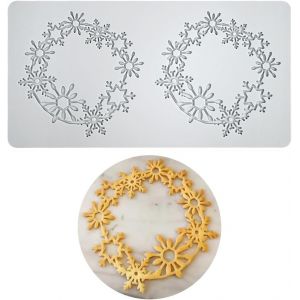 Kal-Moule En Silicone Creux En Forme De Guirlande De Flocons De Neige, Noël Moule De Dentelle 3d Pour Décoration De Cupcakes, Sucre, Loisirs Créatifs, Desserts, Cuisine Moléculaire - Neuf
