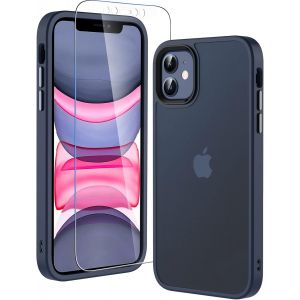 Maa-Coque Pour Iphone 11, Coque Iphone 11 Avec Verre Trempé Protection D'écran Antichoc Militaire 360 Degrés Résistante Intégrale Complète Protection Bumper Etui Housse Pour Iphone 11-Bleu - Neuf