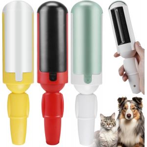 Fchhk-Lot De 3 Rouleaux D'épilation Pour Poils D'animaux - Réutilisable - Pour Poils De Chien, Poils De Chat, Vêtements, Canapé, Voiture, Lit, Tapis, Arbre À Chat - Neuf