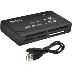 Lecteur de Carte USB2.0 Lecteur de Carte M&iquest;&iquest;Moire Transmission de Donn&iquest;&iquest;Es Prise en Charge du Lecteur de Carte Tout-en-Un TF SD Mini SD MS XD Noir - Neuf