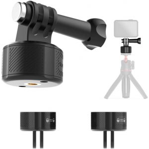 Kit de Fixation Rapide pour GoPro, Adaptateur magnétique et pivotant Compatible avec GoPro Hero 13 12 11 10 9 8 7 6 5 Black, DJI Osmo Action 5 Pro 4 3 2, Crosstour/Campark, etc..[F1053] - Neuf