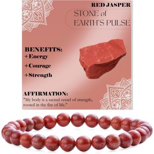Bracelet De Perles Pour Femmes 6mm En Semi-Pr&eacute;cieux Naturel &Eacute;lastique &Eacute;lastique Cristal Bijoux Cadeaux De Yoga - Neuf