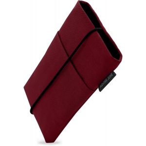 LORANKA-Housse Bene Compatible avec 6,7-7,0 Pouce Smartphones (comme iPhone 17 Pro Max, iPhone 16 Pro Max, 16 Plus, S25 Ultra, Pixel 10 Pro XL), Fermeture en Caoutchouc, Couleur Bordeaux-Rouge - Neuf