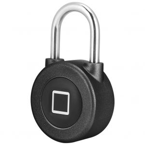 Cadenas intelligent a reconnaissance d'empreintes digitales, controle par application Bluetooth, antivol de securite, noir - Neuf