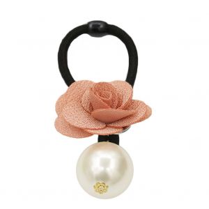 Anneau A Cheveux En Fausse Perle Pour Femme, Accessoire De Coiffure (Camee Marron) - Neuf