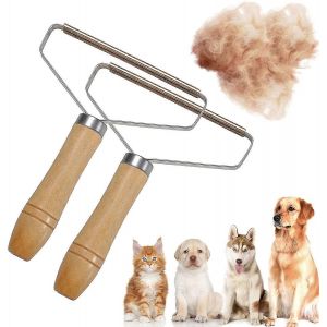 Dissolvant De Peluches Portable,Clothes Fuzz Shaver - Brosse De Voyage Réutilisable Double Face Pour Enlever La Poussière De Poils D'animaux Dans Les Vêtements (Paquet De 2) - Neuf