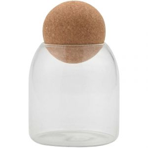 Bocal En Verre Sans Plomb Avec Bouchon En Liège, 500 Ml, Avec Couvercle, Pour Conserver Le Thé, Les Céréales Et Autres Aliments. - Neuf