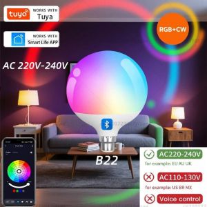 Lugh-Ampoule Dragon Ball Intelligente Bluetooth Tuya,220v,Lampes Led,Base 9w,Rgbcw,Application Smart Life,Couleur Changeante,Synchronisation Musicale,Contrôle De Groupe - Neuf