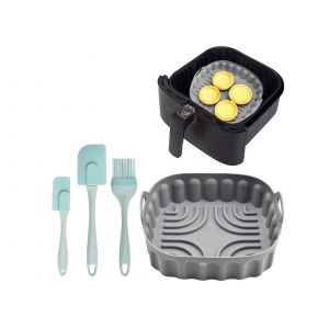 Ensemble De 3 Spatules En Silicone Pour Friteuse &Agrave; Air De 19 Cm - Neuf