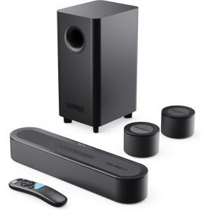 MEVRONISSHOP-MAJORITY Bowfell Halo Atmos Barre de Son TV | 300W Home Cinema Enceinte TV HDMI eARC | 5.1 Barre de Son Dolby Atmos | Caisson de Basse & Haut-Parleurs Arri&egrave;re sans Fil | Mini Soundbar PC - Neuf