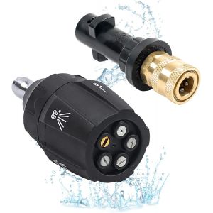 MEVRONISSHOP-Adaptateur et Buse Nettoyeur Haute Pression Kit, 1/4"" Raccord Rapide pour K&auml;rcher K2-K7 avec 5 Embouts Multi-Angles, 5 en 1 Adaptateur Pistolet, Nettoyage Haute Pression pour K&auml;rcher K2- - Neuf