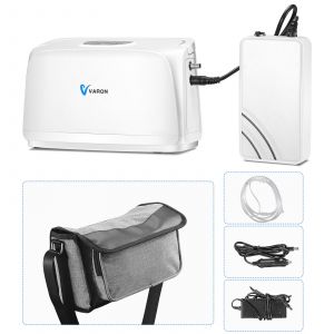 Concentrateur D'oxygène Portable Varon, Sortie D'oxygène À Fréquence Fixe 3 S, Concentration 32,5 ± 2,5 %, Adapté Aux Voyages, 1,4 Kg - Blanc - Neuf