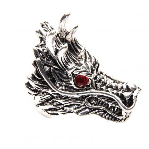 Bague Tete De Dragon Tendance En Alliage, Bijou Decoratif (21 Mm) - Neuf