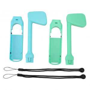 Clubs De Golf Ergonomiques Réglables À Double Protection Poignées De Manette De Jeu De Golf Pour Interrupteur Pour Manettes Joy Con Bleu Et Vert - Neuf