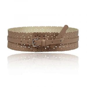 Mode Design Corset Ceinture Couleur Unie Vintage PU Large Taille Ceinture Ceinture Ceinture Creux Fleur &Eacute;pingle Boucle Robes Manteau Ceinture F&eacute;minine - Neuf