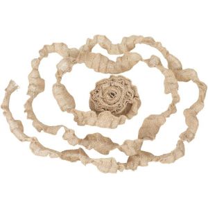 Rouleau De 4.8 M De Ruban En Lin Naturel Toile De Jute Style Rustique Pour Emballage Cadeau Décoration De Mariage D'anniversaire De Fête De Bricolage - Neuf
