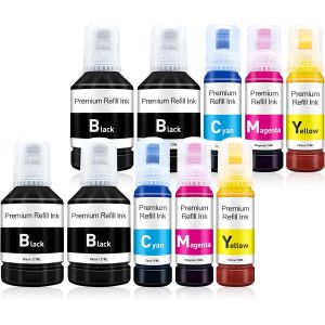 104 Encre Compatibles pour Epson 102 104 Cartouches d'encre pour Epson Ecotank ET-1810 ET-2821 ET-2810 ET-2812 ET-2820 ET-2850 ET-3850 ET-4800 ET-4850 ET-4856 ET-15000 ET-2856 ET-2862 - Neuf