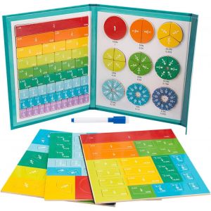 Jeux &Eacute;ducatifs Math&eacute;matiques - Aqsacokiya - Fractions Aimant&eacute;es -Manipulation De Fractions &Eacute;ducatives Pour L'&eacute;cole Primaire - Neuf
