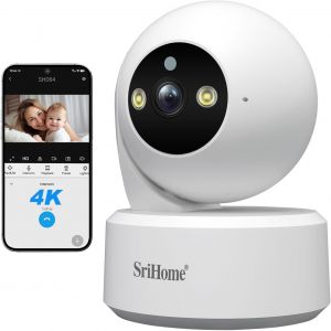 CHECARZHN--NO1-Caméra De Vidéosurveillance 8Mp 2.4Ghz/5Ghz Wifi Surveillance Ptz Ip Caméra, Détection De Mouvement Humain, Vision Nocturne, Audio 2 Voies, Protection De Confidentialité, Bébé Protéger - Neuf