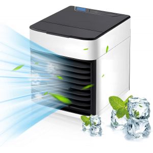 Climatiseur Portable Refroidisseur, Mini Climatiseur Mobile Portable, Climatiseur Portable Usb,Humidificateur, Purificateur Avec Led, 4 En 1 Mini Climatiseur Pour Maison, Bureau, Camping - Neuf