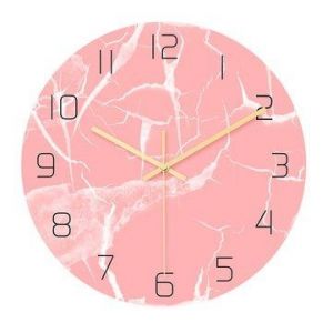 Horloge murale &agrave; motif marbre pour la maison et le bureau - Mod&egrave;le CC015 - Neuf