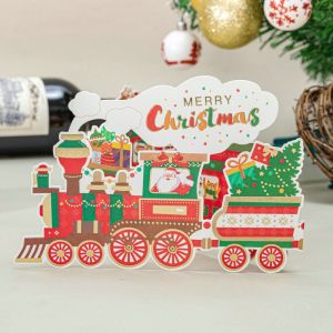 Pop Up Cartes De No&euml;l 1 Pack 3d Joyeux No&euml;l Cartes De Voeux 2022 Cartes De No&euml;l Faites &Agrave; La Main Popup De No&euml;l, Cartes De No&euml;l, Vacances, Cadeau De No&euml;l, Le Petit Train De Carte De Voeux - Neuf
