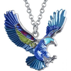 Kal-Collier Aigle En Émail Pendentif Oiseau Pour Femme Fille Bijoux De Fantaisie Cadeaux - Neuf