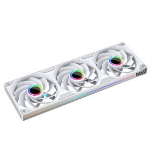 Starlink Single Frame Fan Unit with Speed Display,All-in-One Design,with 1/2/3 x 120 mm 2300RPM/66.6CFM/2.77mmH2O ARGB PWM Fan (3,WH Reverse Flow,AL) - Neuf