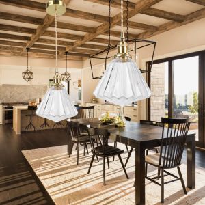 HJLIAN Plafonnier simple en verre pour restaurant, E27, fil de suspension de 1,5 m, 100-240 V - Neuf