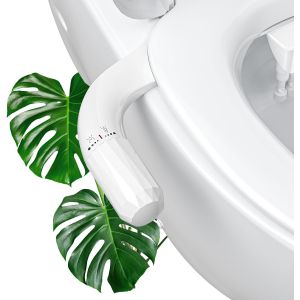 Bidet Toilette WC,Portable Pulvérisateur Bidet Non Électrique Avec Buses Rétractables,Fixation de Bidet Ultra Mince,Réglage De La Pression De L'Eau - Neuf