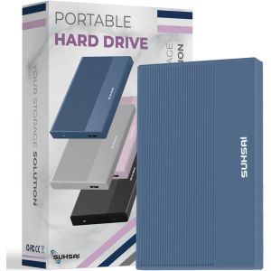 Disque Dur Externe 120 Go Hdd De Sauvegarde De Données U2013 Extension De Mémoire 2,5"" Disque Dur Portable Usb 3.0 Compatible Avec Mac, Ordinateur De Bureau, Pc, Ps4, Ps5, Console De Jeu (Bleu) - Neuf