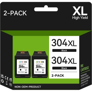 304XL Noir Cartouches d'encre Compatible avec Cartouche HP 304 Noir,304 XL Noir Compatible avec Envy 5000 5010 5020 5030 5032 Deskjet 2620 2622 2634 2630 2632 3720 3730 3733 3735 3760 3750 - Neuf
