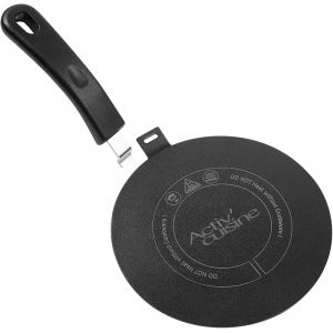 Eryi-Adaptateur Induction Disque Plaque 24cm De Diffusion De Chaleur En Acier Inoxydable, Avec Poignée Et Base Séparables, Diffuseur À Induction Moka Pour Utiliser Des Cafetières, Noir - Neuf