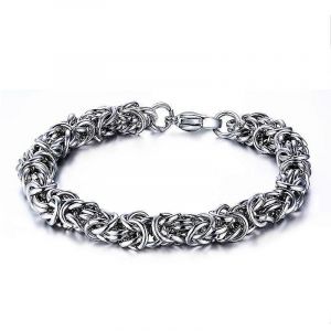 Homme Transfrontalier Titane Acier Tissé À La Main Mode Bracelet Bague Boucle En Acier Inoxydable Dominateur Collier Ornement - Neuf