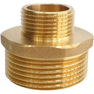 KALANKA-Mamelon de r&eacute;duction 1/2" x 3/8" AG/AG &iquest; Double mamelon en laiton r&eacute;duit le filetage ext&eacute;rieur &iquest; Convient pour l'eau potable - Neuf