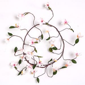 Hjlian Guirlande De Fleurs Artificielles En Soie, Guirlande De Vigne Suspendue En Rotin, Decoration De Mariage Pour La Maison (#2) - Neuf