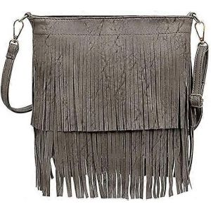 Femmes Mode Épaule Bandoulière Fourre-tout Sac à main Sac à main Frange Messenger Sac à main PurseGrey - Neuf