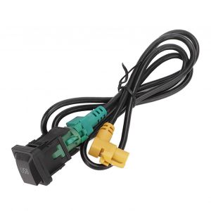Adaptateur de c&acirc;ble de commutation USB AUX de voiture noir r&eacute;sistant &agrave; l'usure de remplacement pour MK5 MK6 RCD510 RNS315 RCD300+ - Neuf