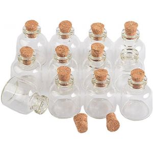 KAL-50Pcs Fiole En Verre De Transparente Avec Bouchon Liège, Bocaux En Verre Capacité De Stockage De 4 Ml, C'Est Juste Une De 9 Modèles Différents (50, 4Ml) U2026 - Neuf