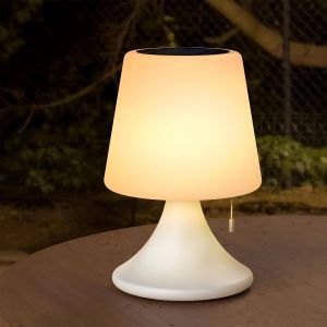 Lampe De Table Solaire D'extérieur Led 2 En 1 - Charge 8 Couleurs - Intensité Variable - Sans Fil - Batterie Rechargeable Ip44 - Pour Camping, Jardin, Balcon, Terrasse - Neuf
